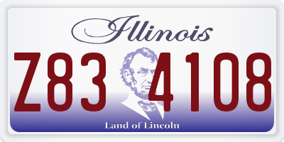 IL license plate Z834108