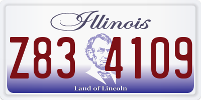 IL license plate Z834109