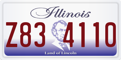 IL license plate Z834110