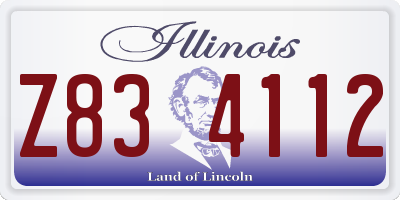 IL license plate Z834112