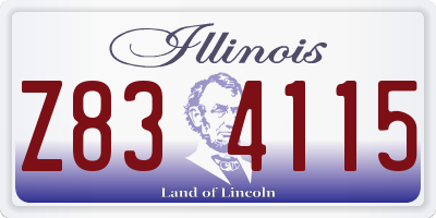 IL license plate Z834115