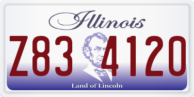IL license plate Z834120