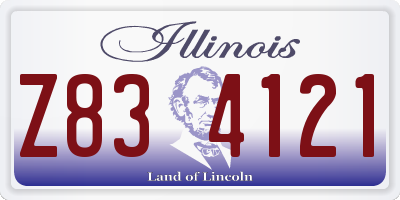 IL license plate Z834121