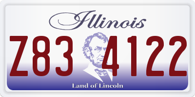 IL license plate Z834122