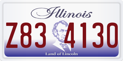 IL license plate Z834130