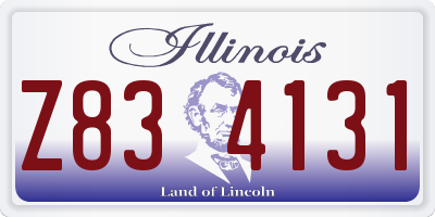 IL license plate Z834131
