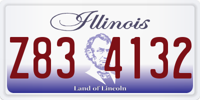 IL license plate Z834132
