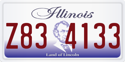 IL license plate Z834133