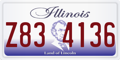 IL license plate Z834136