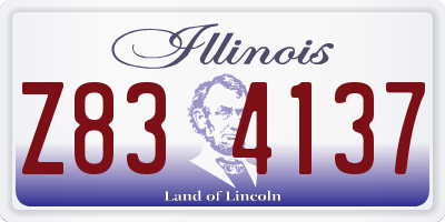IL license plate Z834137