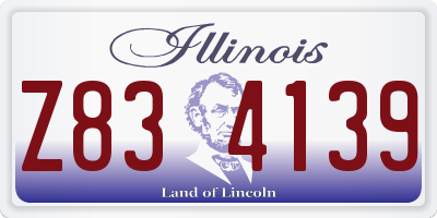 IL license plate Z834139