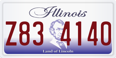 IL license plate Z834140