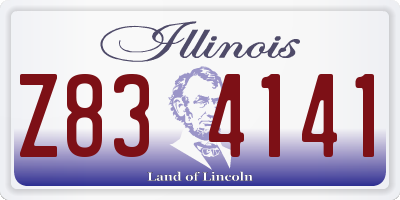IL license plate Z834141
