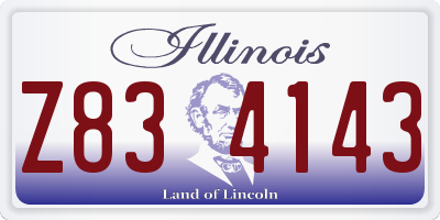 IL license plate Z834143
