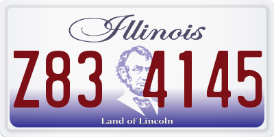 IL license plate Z834145