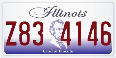 IL license plate Z834146