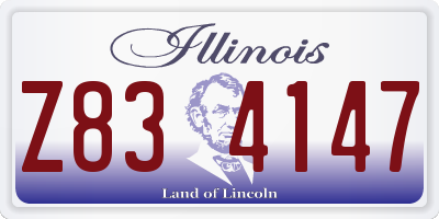 IL license plate Z834147