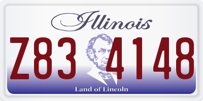 IL license plate Z834148