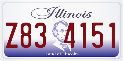IL license plate Z834151