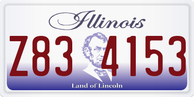 IL license plate Z834153