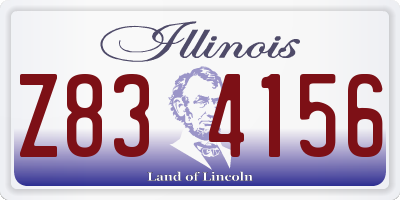 IL license plate Z834156