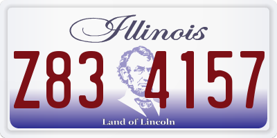 IL license plate Z834157
