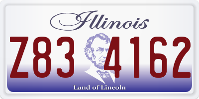 IL license plate Z834162