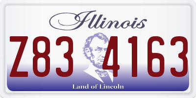 IL license plate Z834163