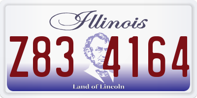 IL license plate Z834164