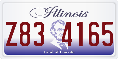 IL license plate Z834165