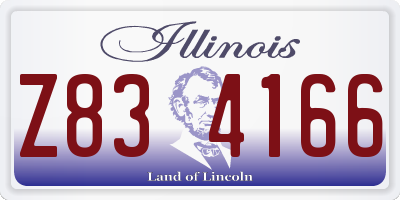 IL license plate Z834166