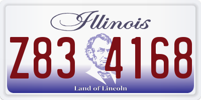IL license plate Z834168