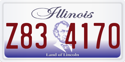 IL license plate Z834170