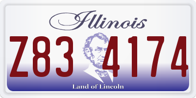 IL license plate Z834174