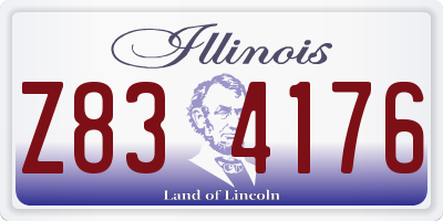IL license plate Z834176