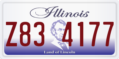 IL license plate Z834177