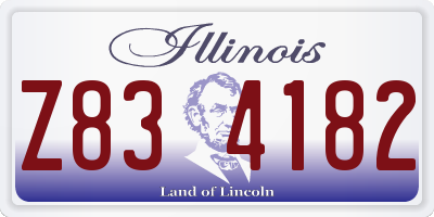 IL license plate Z834182