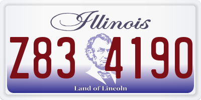 IL license plate Z834190