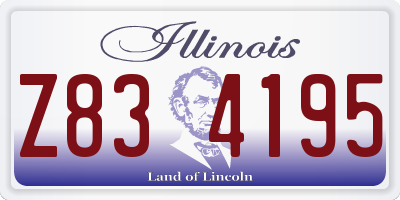IL license plate Z834195