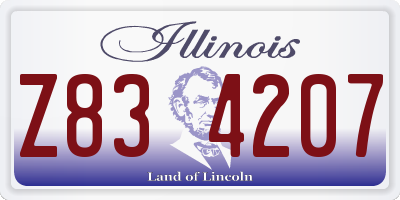 IL license plate Z834207