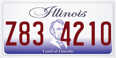 IL license plate Z834210