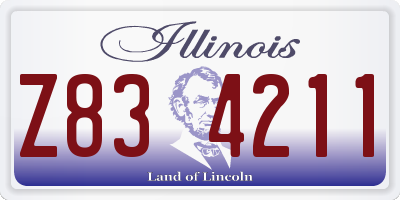 IL license plate Z834211
