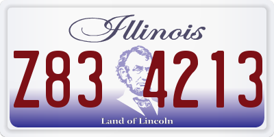 IL license plate Z834213