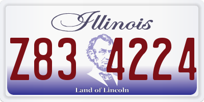 IL license plate Z834224