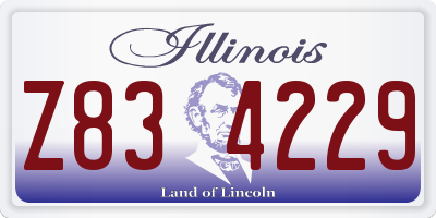 IL license plate Z834229