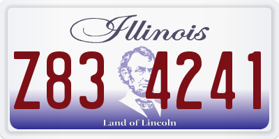 IL license plate Z834241