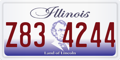 IL license plate Z834244