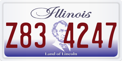IL license plate Z834247