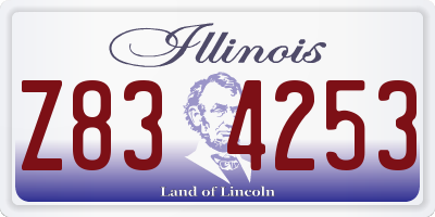 IL license plate Z834253