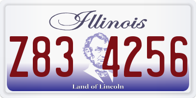 IL license plate Z834256